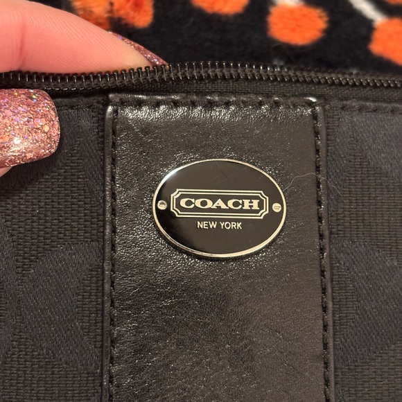 Coach Black Signature Wristlet - Picture 3 of 7